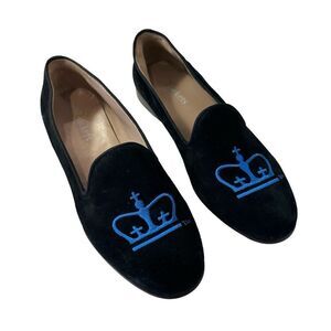 JP Crickets Women's Columbia U Crown Blue Suede Slip On Loafers, Size 7‎